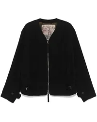 Ziggy Chen Bomberjacke aus Twill Schwarz