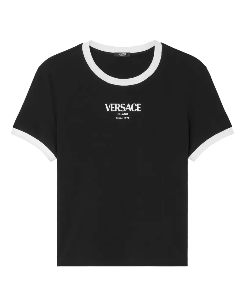 Versace logo-motif T-shirt - Schwarz Schwarz