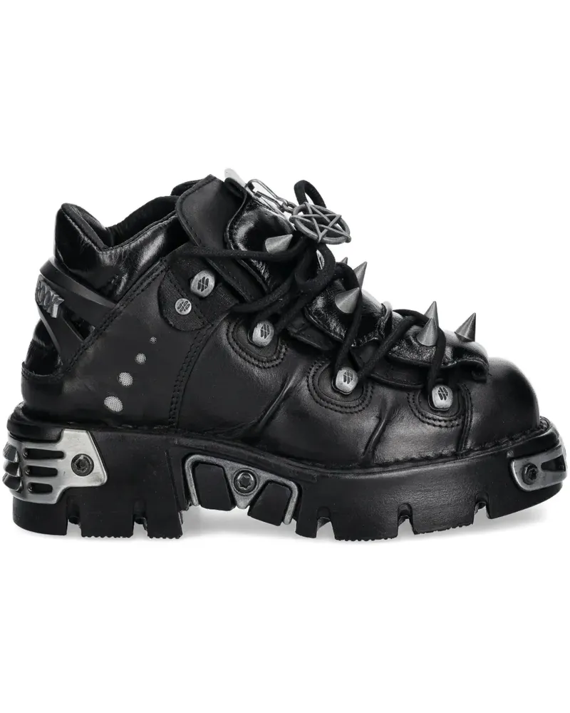 New Rock Sneakers mit Schnürung - Schwarz Schwarz
