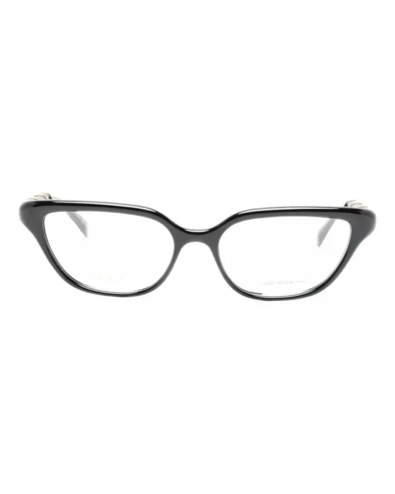 Gucci Cat-Eye-Brille mit Bambus-Detail - Schwarz Schwarz
