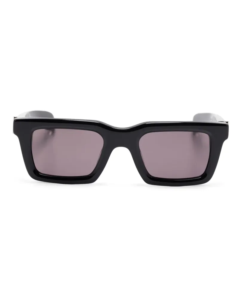 Alexander McQueen Sonnenbrille mit eckigem Gestell - Schwarz Schwarz