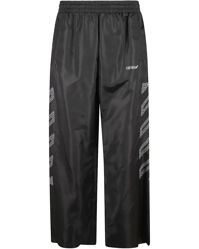 OFF-WHITE Jogginghose mit diagonalen Streifen - Schwarz Schwarz