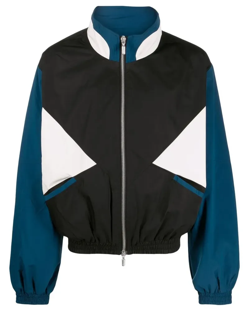 RHUDE Sportjacke in Colour-Block-Optik - Schwarz Schwarz