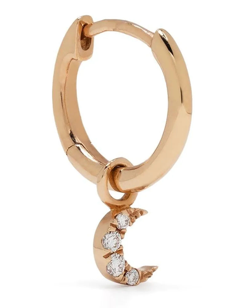 DJULA 18kt Rotgoldcreole mit Diamanten - Rosa Rosa