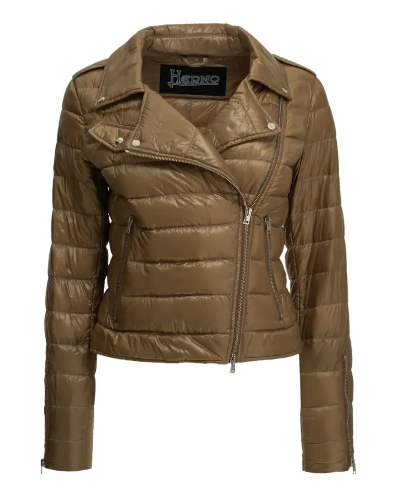 Herno quilted biker jacket - Braun Braun