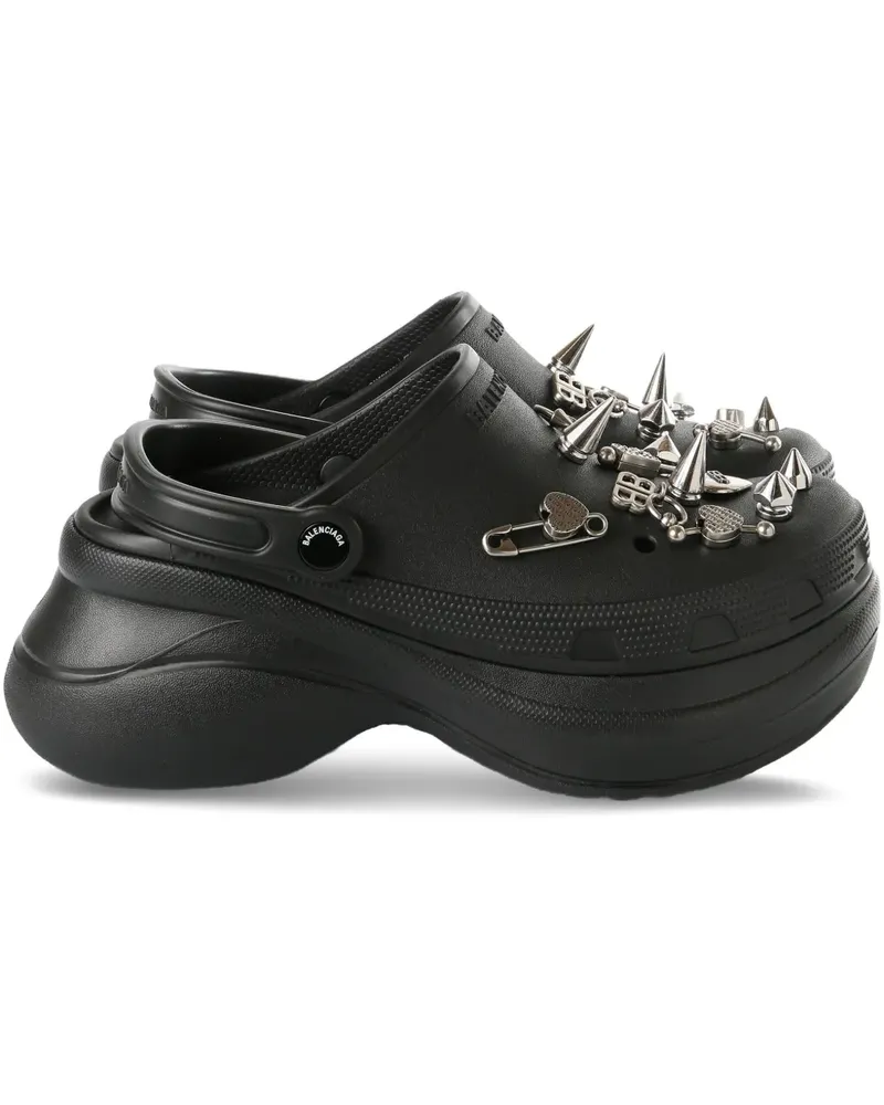 Balenciaga Jibbitz Mules - Schwarz Schwarz