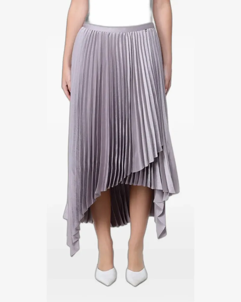 HUGO BOSS asymmetric pleated midi skirt - Violett Violett