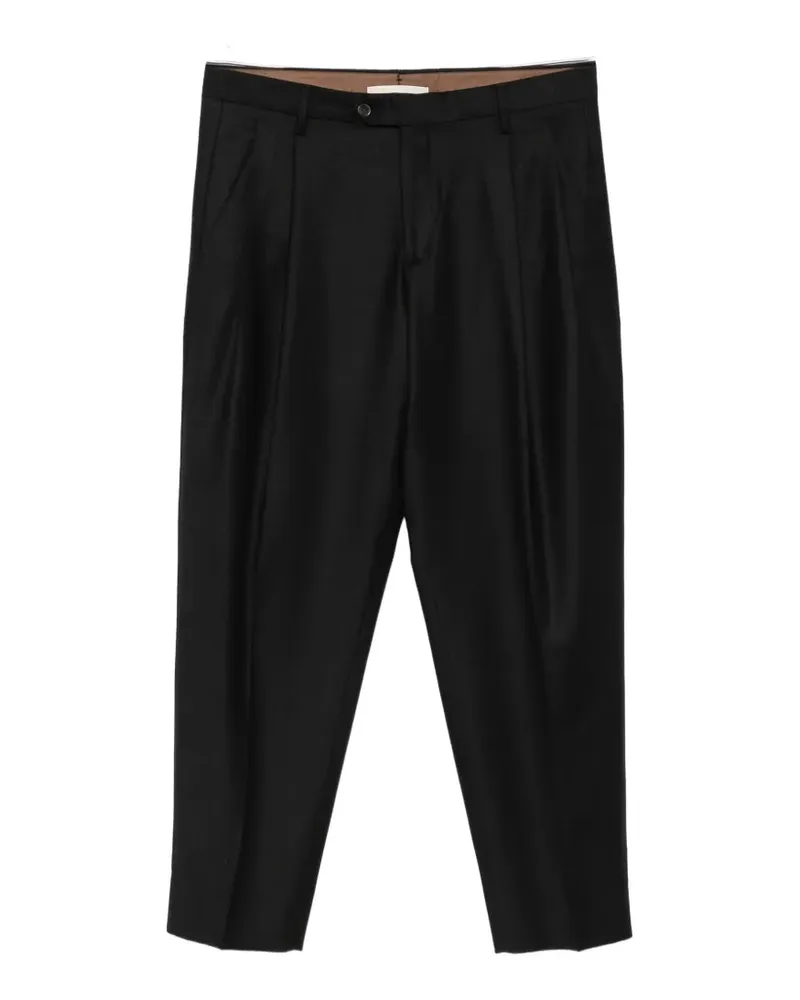 Briglia 1949 Straight-Leg-Hose mit Falten - Schwarz Schwarz
