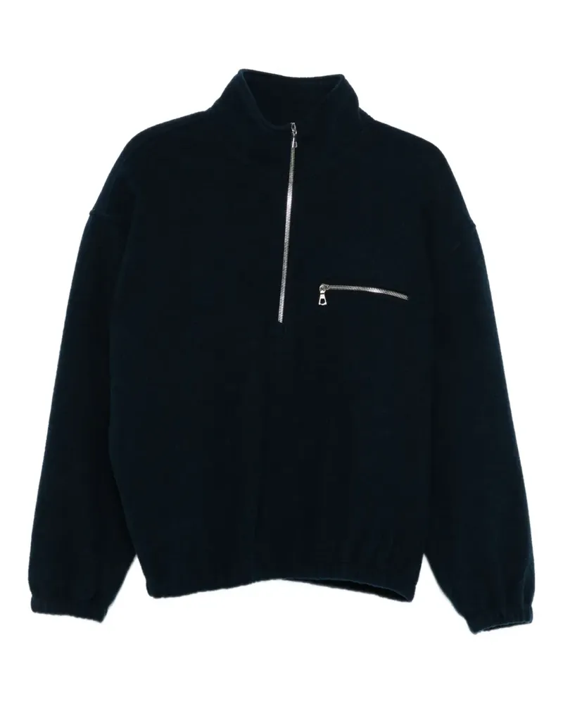 Rier Wollpullover mit Reißverschlusstasche - Blau Blau