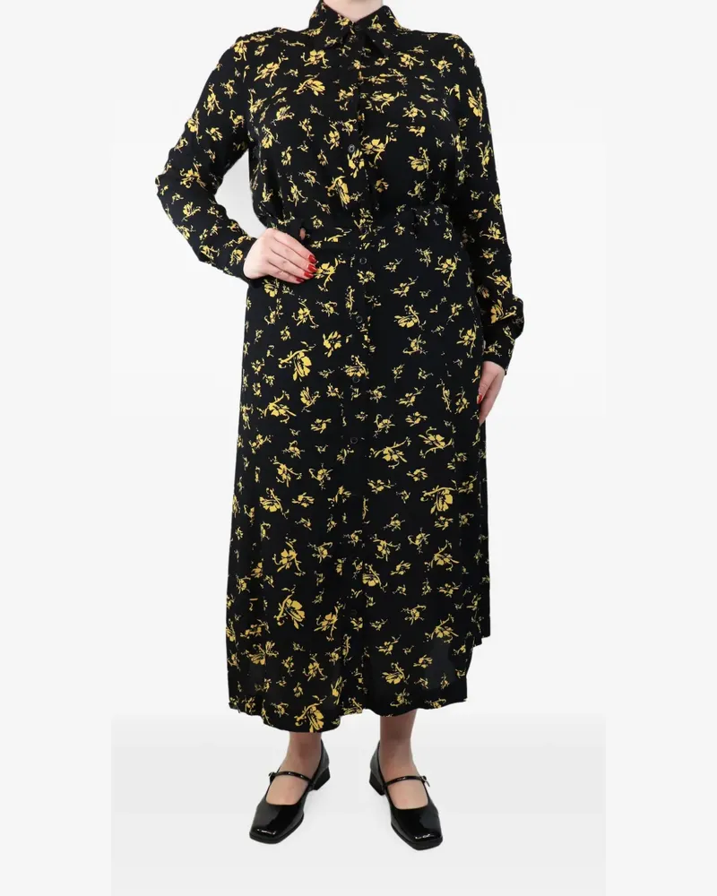 Ganni floral-print midi skirt set (set of two) - Schwarz Schwarz