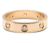 Mini Love Ring mit Diamanten - Gold