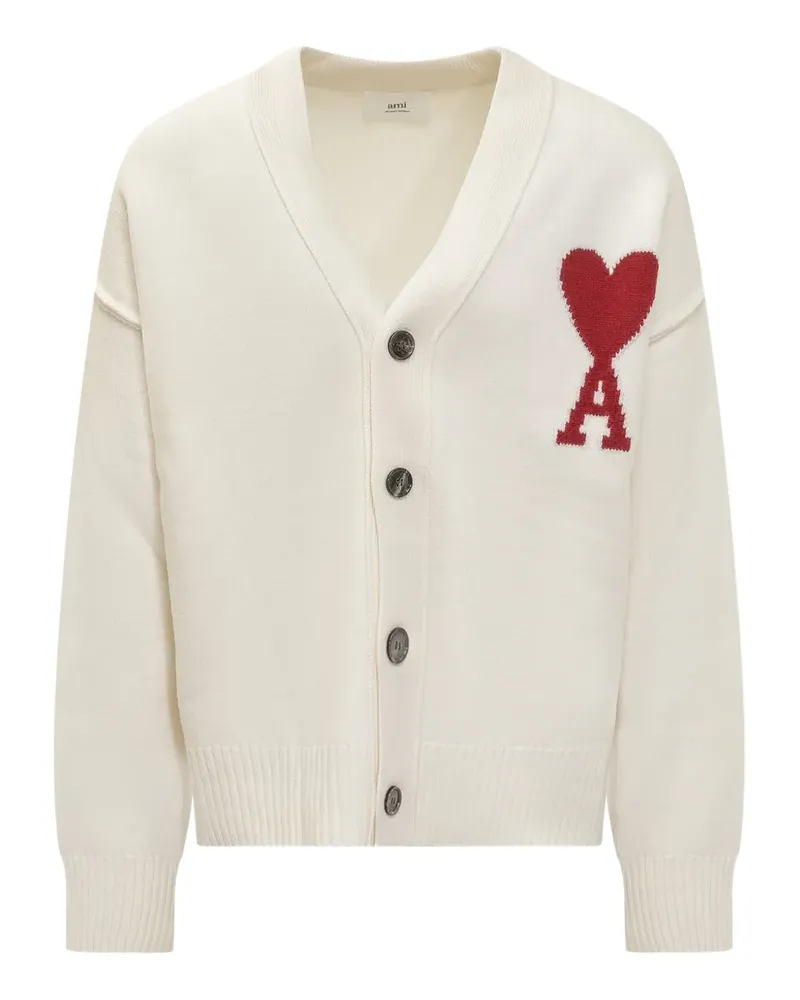 AMI Paris Ami de Coeur Cardigan - Nude Nude