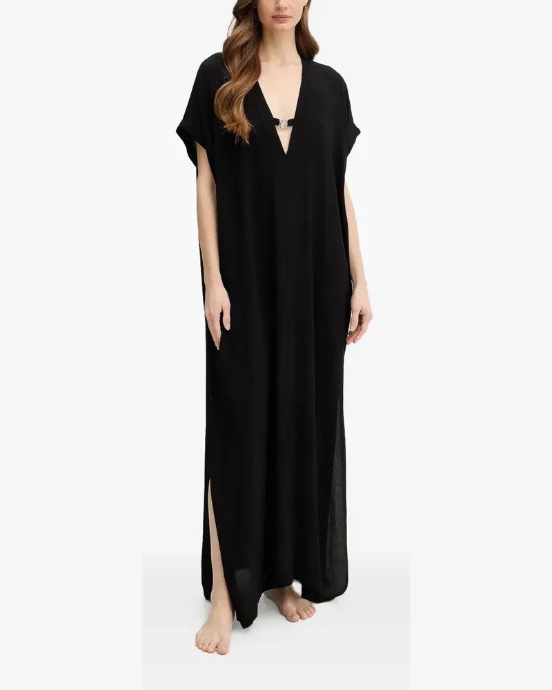 HUGO BOSS Strandkleid mit V-Ausschnitt - Schwarz Schwarz