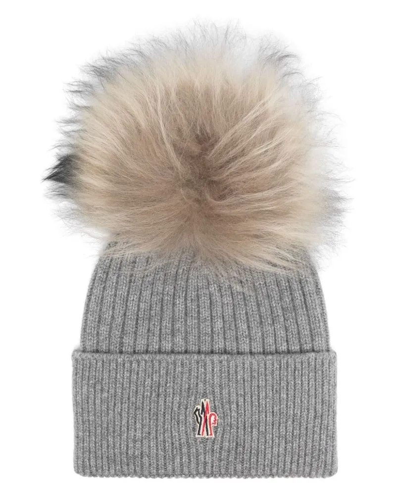 Moncler Gestrickte Bommelmütze - Grau Grau