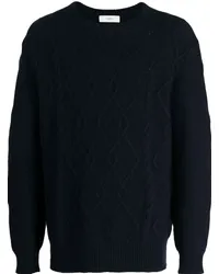 Pringle of Scotland Kaschmirpullover mit Zopfmuster Blau