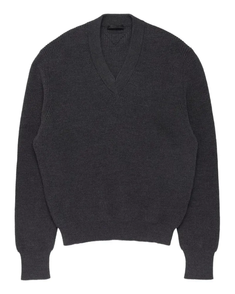 Prada Pullover mit V-Ausschnitt - Grau Grau