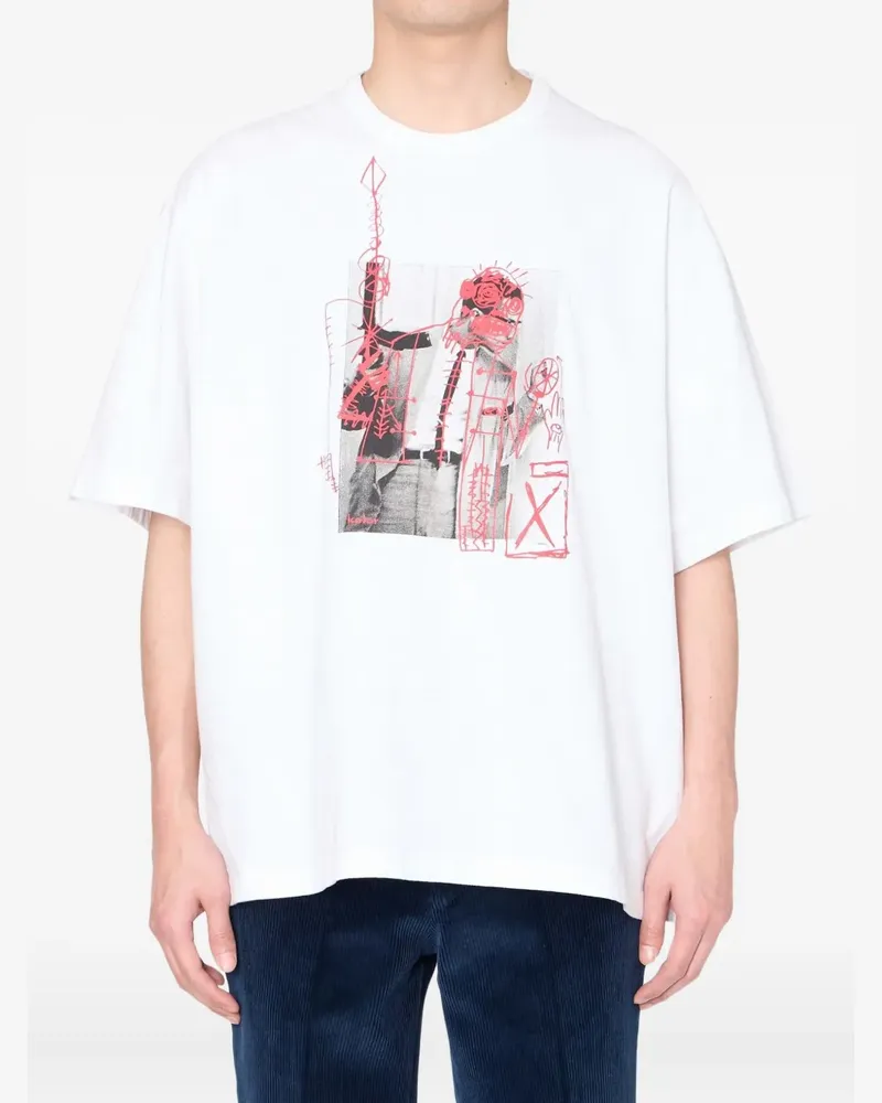 kolor T-Shirt mit grafischem Print - Weiß Weiß