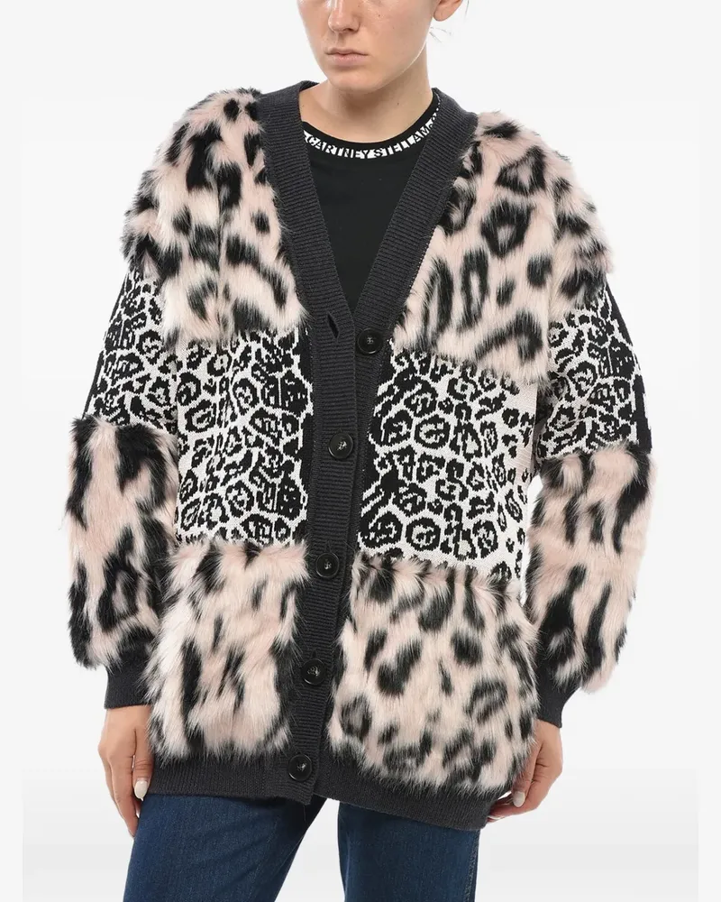 Stella McCartney animalier-print cardigan - Schwarz Schwarz