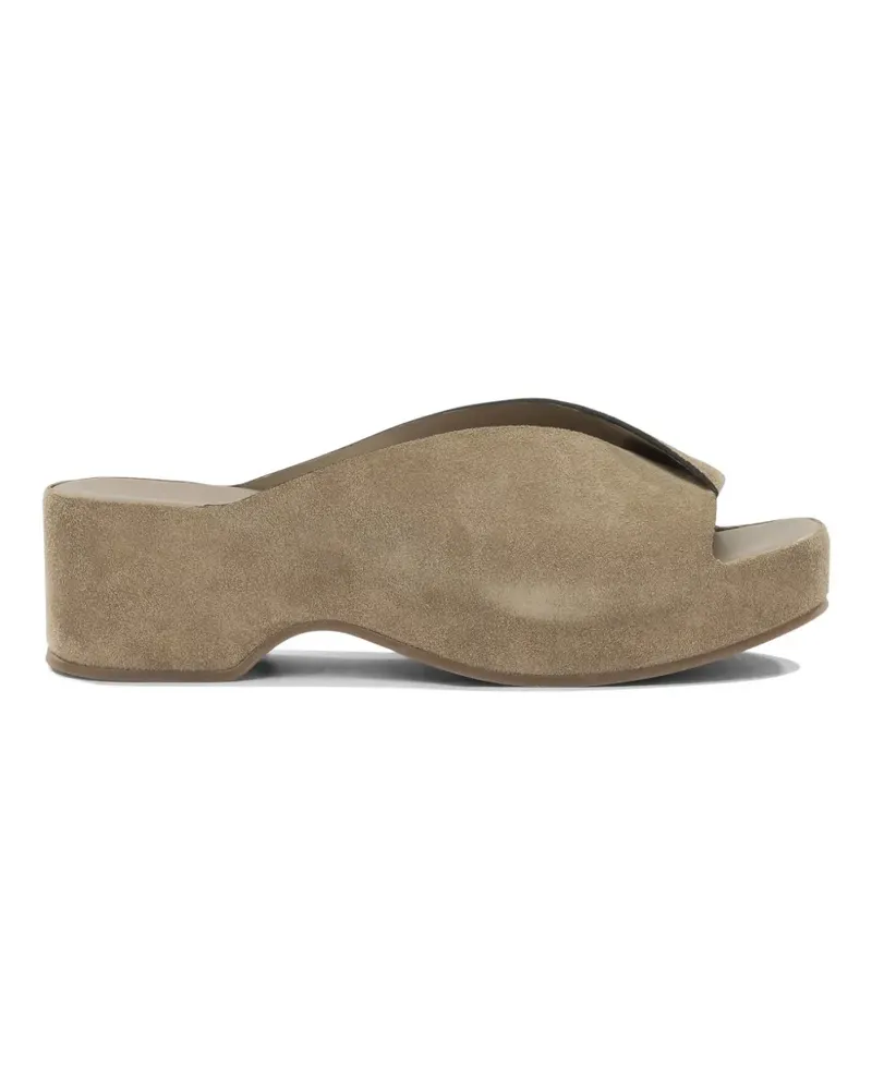 Roberto del Carlo Horus crossover-strap suede sandals - Nude Nude