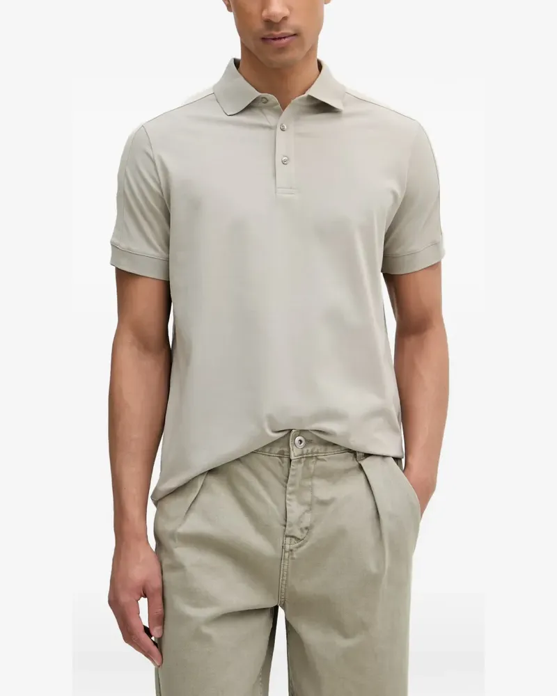 Karl Lagerfeld Poloshirt mit Logo-Streifen - Grau Grau