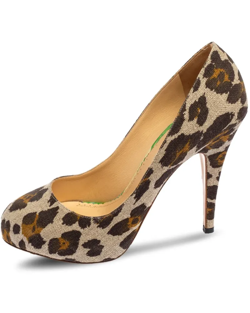 Charlotte Olympia Pre-owned Plateau-Pumps mit Leoparden-Print 120mm - Braun Braun
