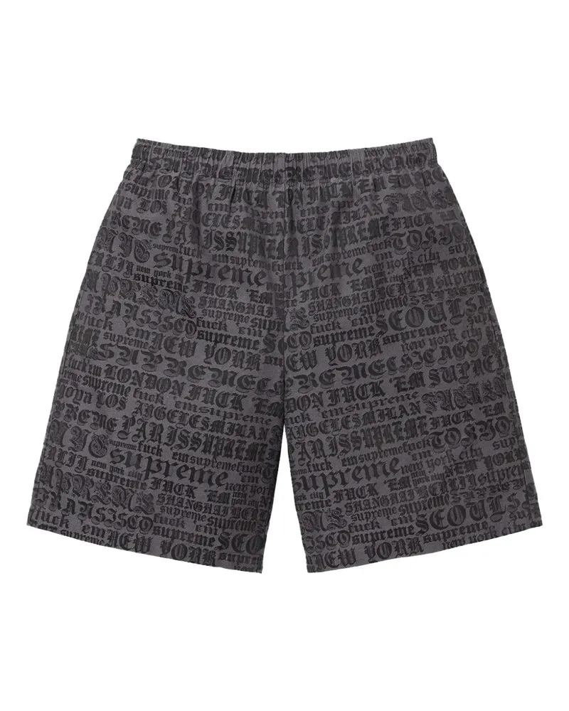 Supreme Being Cities Jacquard-Shorts - Schwarz Schwarz