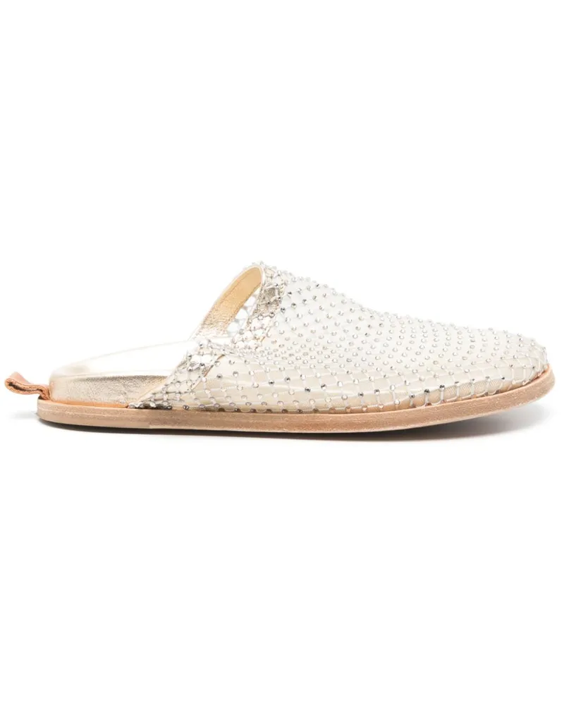 forte_forte Slipper mit Strass - Nude Nude