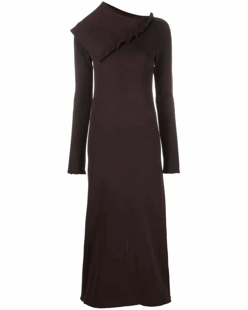 Jil Sander Asymmetrisches Maxikleid - Braun Braun