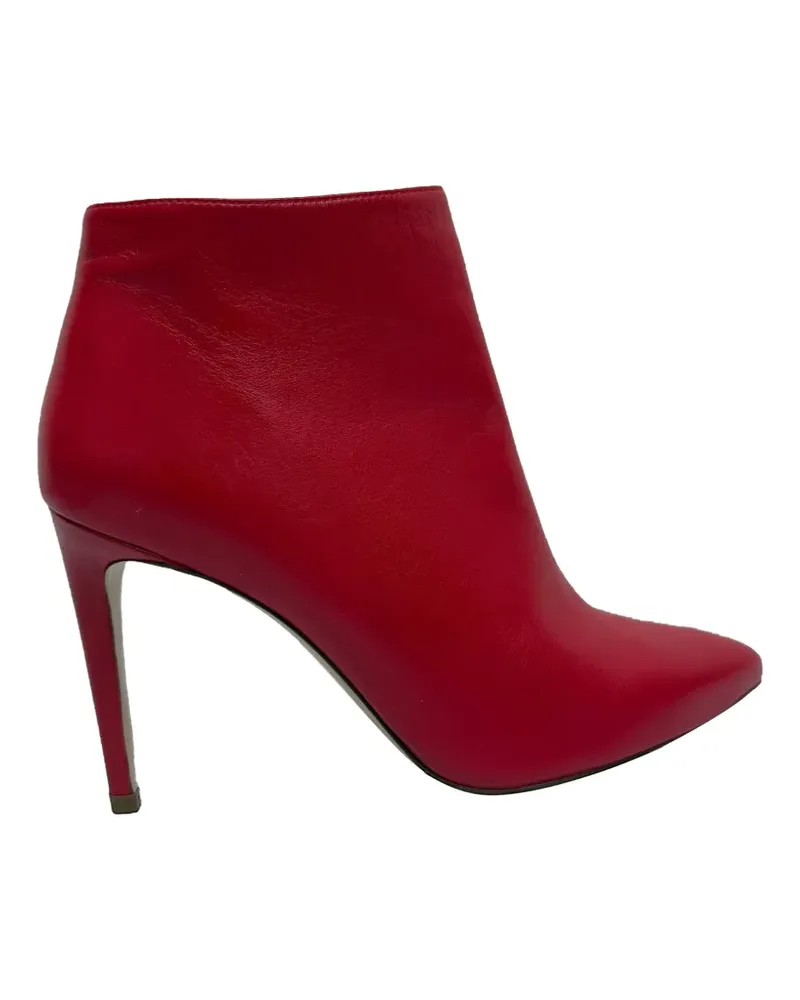 Stuart Weitzman pointed-toe stiletto ankle boots - Rot Rot