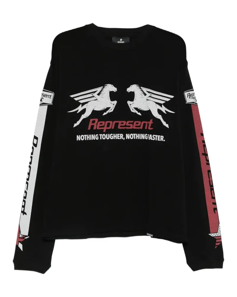 REPRESENT graphic-print polo shirt - Schwarz Schwarz