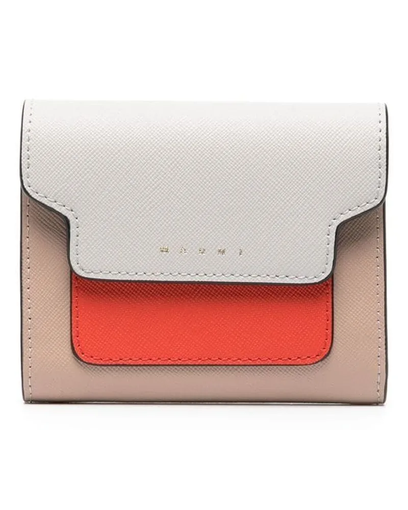 Marni Portemonnaie in Colour-Block-Optik - Nude Nude