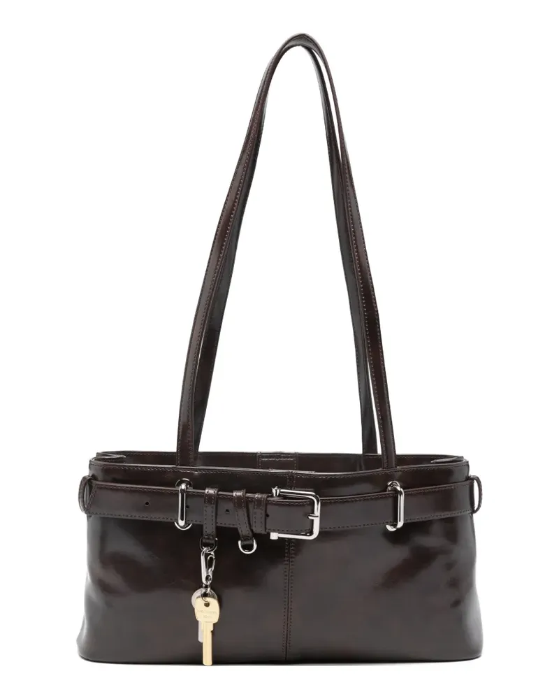 OSOI Schultertasche mit Schnallen - Braun Braun