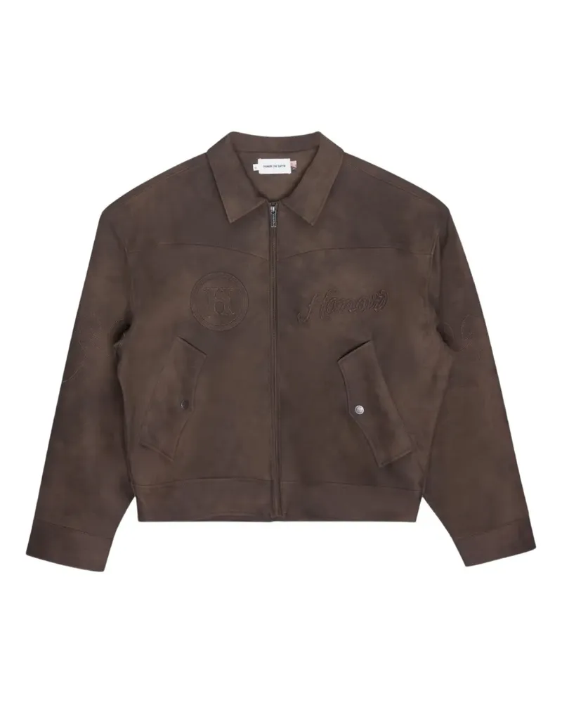 Honor The Gift Aged logo-embroidered jacket - Braun Braun