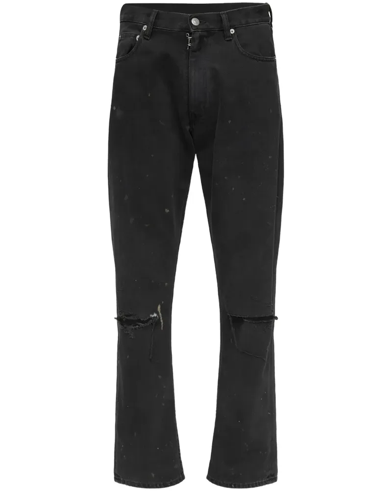 Maison Margiela Jeans in Distressed-Optik - Schwarz Schwarz