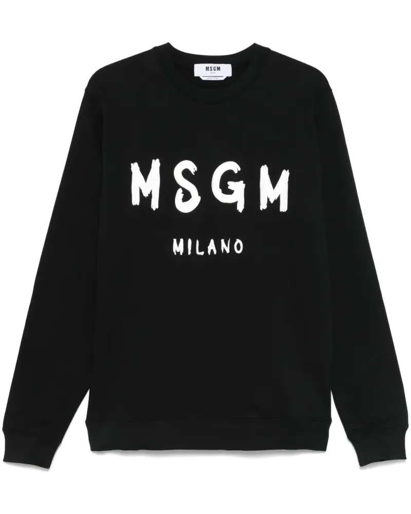 MSGM Sweatshirt mit Logo-Print - Schwarz Schwarz