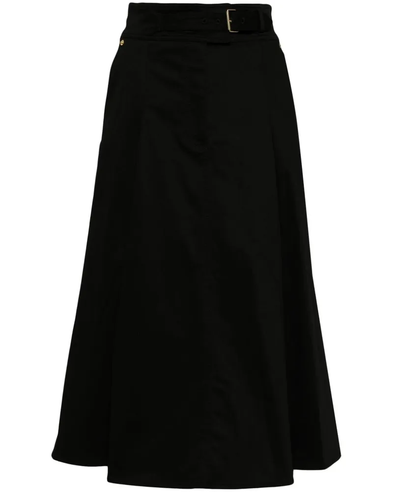 Carolina Herrera New York Midirock mit Falten - Schwarz Schwarz