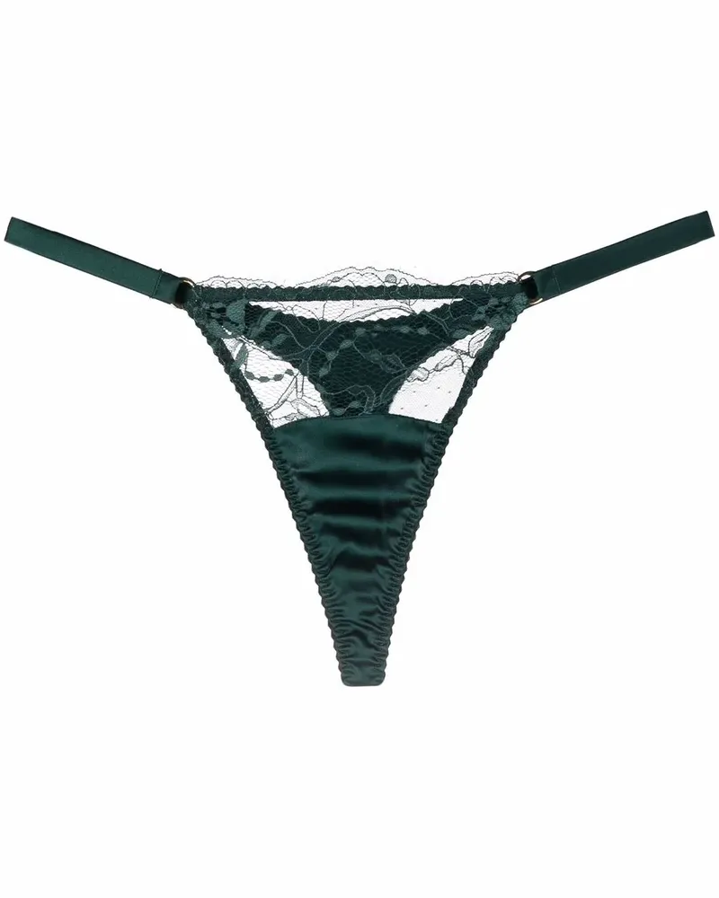 Fleur Of England Ela Tanga mit Satin - Grün Grün