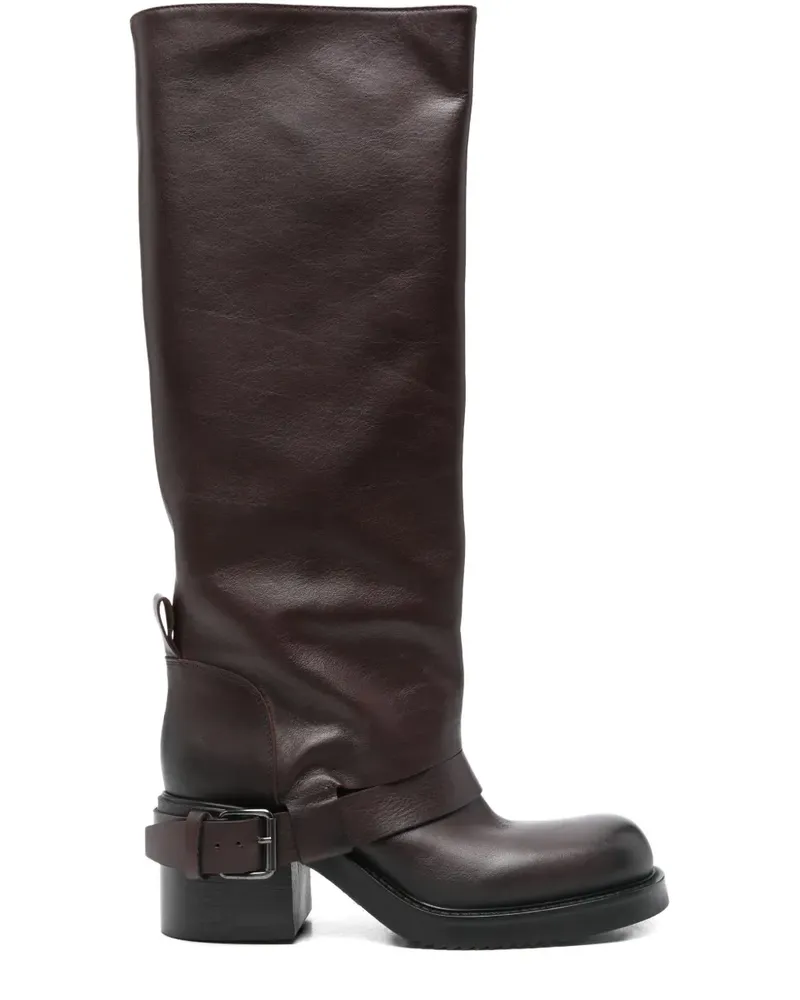 Elena Iachi Stiefel mit Schnalle 70mm - Braun Braun