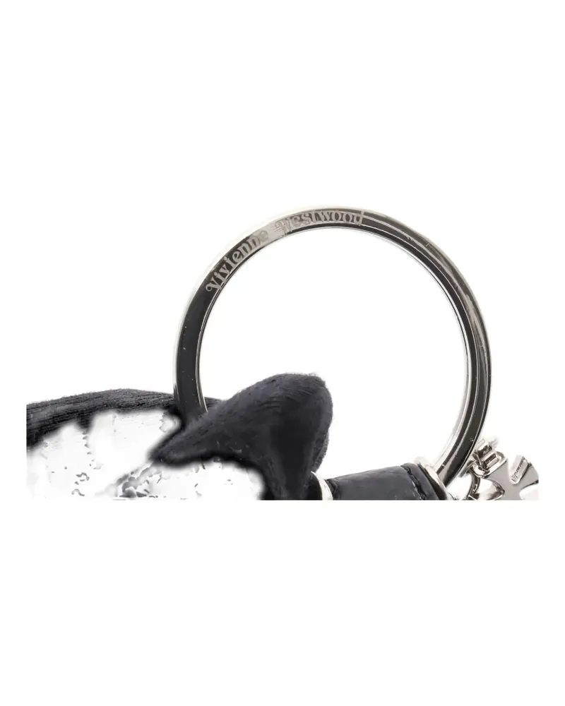Vivienne Westwood 2020s Orb leather keyring - Schwarz Schwarz