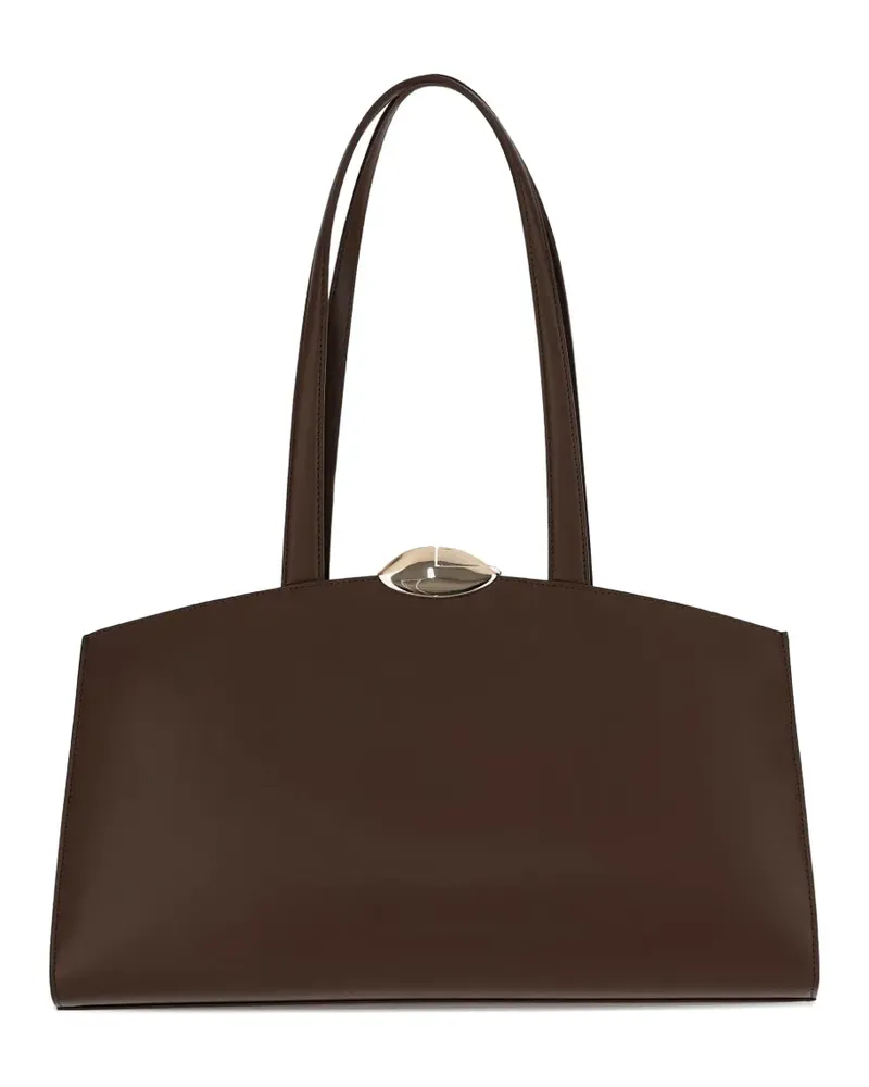 Benedetta Bruzziches Serena Schultertasche mit Spangen - Braun Braun
