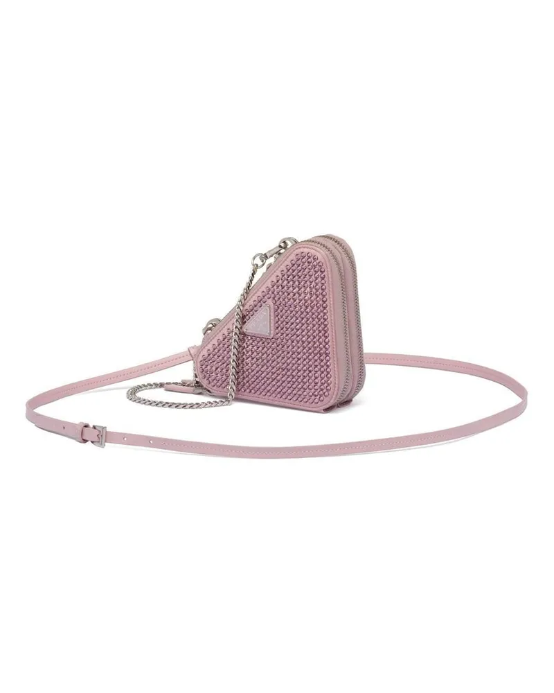 Prada Mini Triangle Umhängetasche Rosa