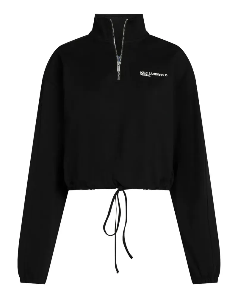 Karl Lagerfeld Sweatshirt mit Reißverschluss - Schwarz Schwarz