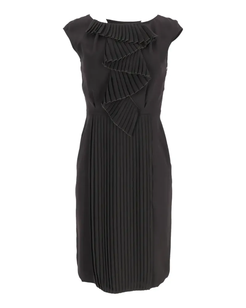 Max Mara Midikleid mit Faltendetail - Braun Braun
