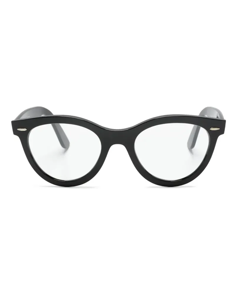 Ray Ban Wayfarer Way Sonnenbrille mit rundem Gestell - Schwarz Schwarz