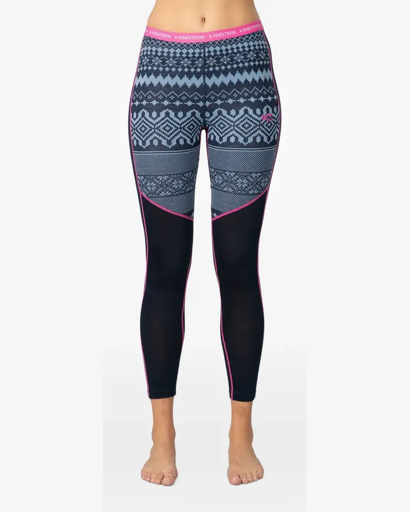 Kari Traa Gemusterte Live Leggings - Blau Blau