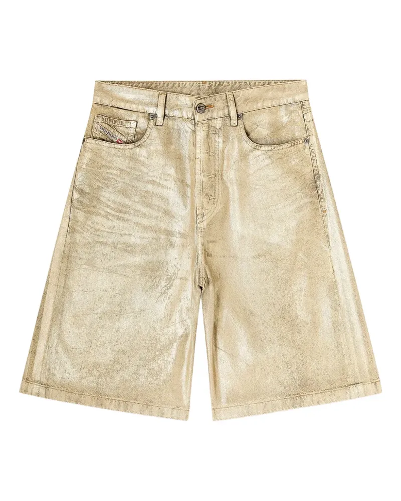 Diesel x Karol G De-Sire Jeans-Shorts im Metallic-Look - Gold Gold
