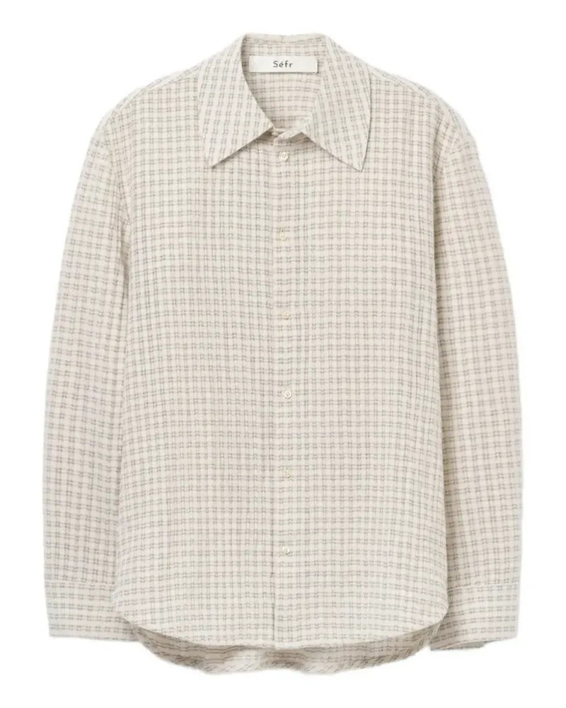 Séfr Wes checked shirt - Nude Nude