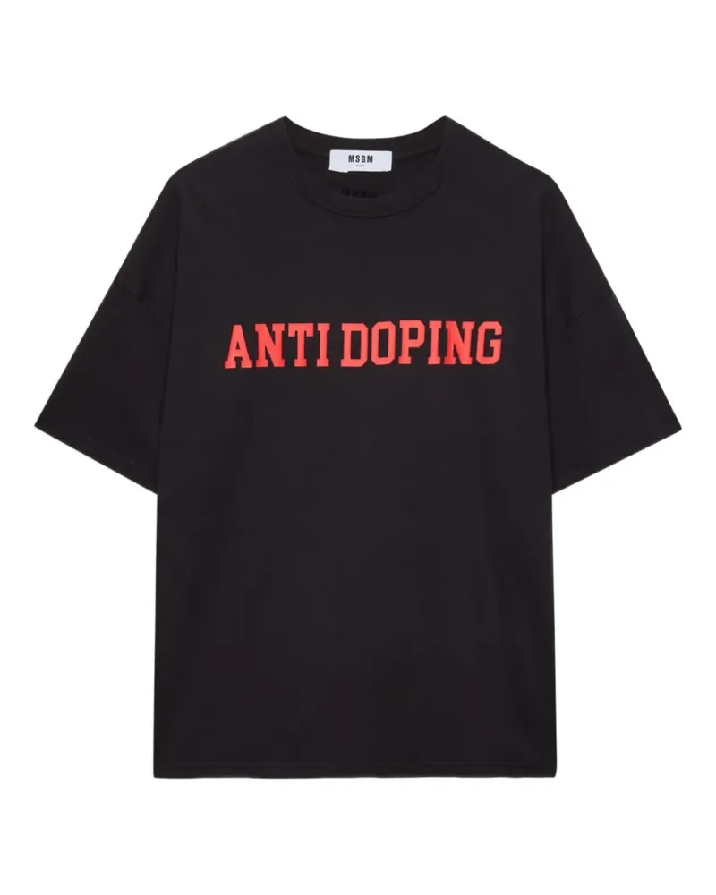 MSGM Kurzärmeliges T-Shirt mit Print - Schwarz Schwarz