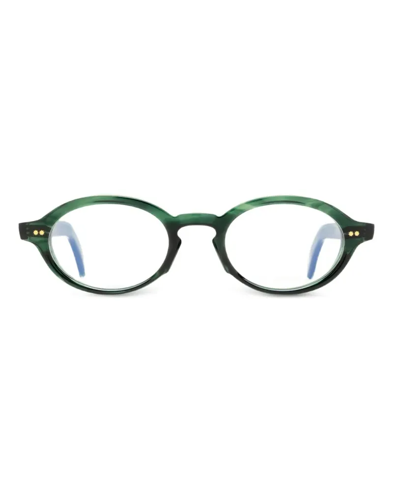 Cutler and Gross Brille mit ovalem Gestell - Grün Grün