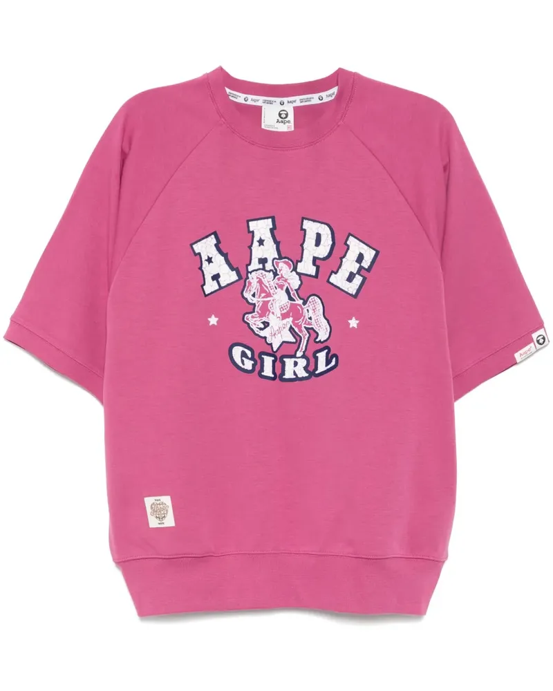 BAPE T-Shirt mit grafischem Print - Rosa Rosa